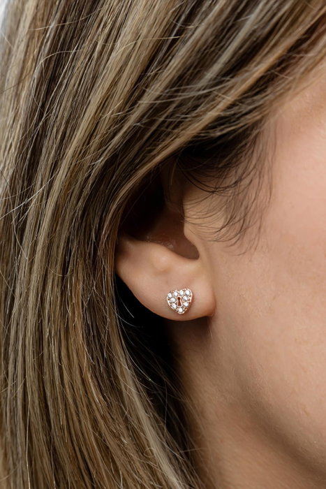 Heliophilia Silver Pendientes de Plata de Ley 925 con Oro Rosa y Circón Heliophilia Silver Pendientes de Plata de Ley 925 con Oro Rosa y Circón